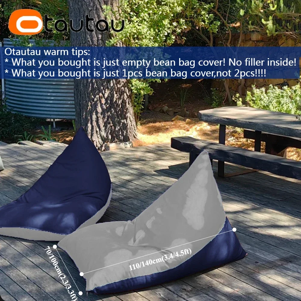 OTAUTAU Outdoor Oxford Bean Bag Cover Swim Pool Lounger Beach Club Sofa Bed DD210【No Filler !You Need To Fill It By Yourself !】 view 3