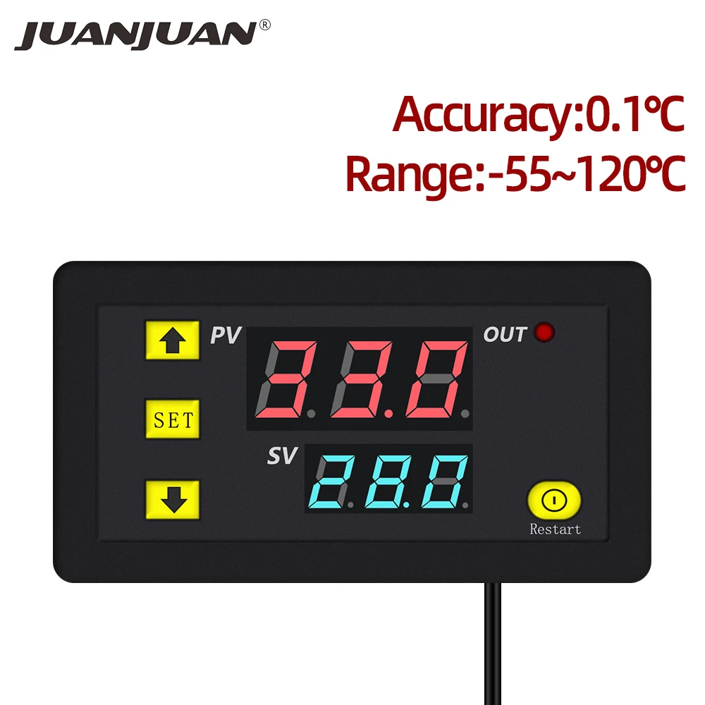 

W3230 DC 12 В 24 В 220 В AC цифровой регулятор температуры светодиодный дисплей термостат с подогревом и охлаждением переключатель управления NTC датчик