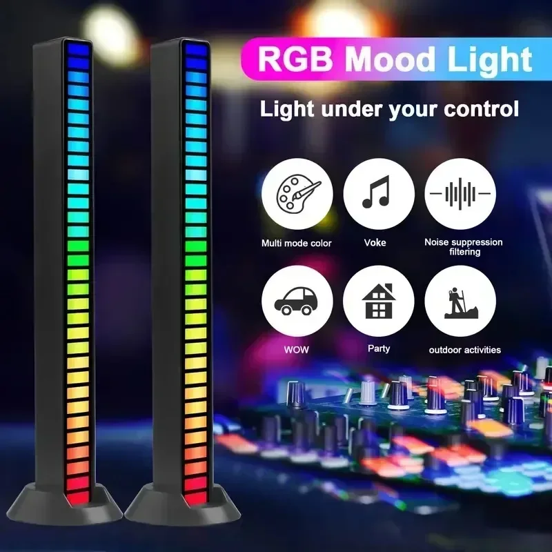 RGB voice-activated lights, voice-activated pickup rhythm lights, LED ambient lights, 32-bit audio lights with 8-mode music sync