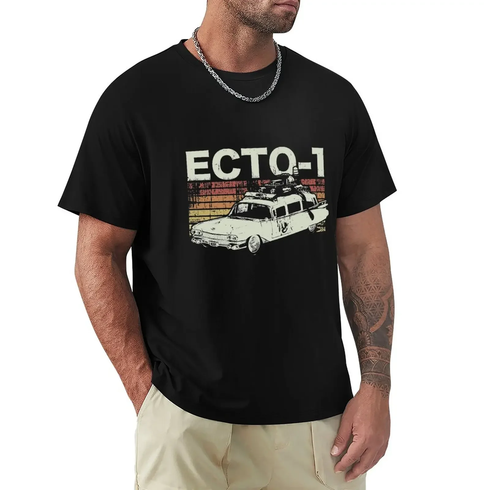 

Retro Ecto 1 T-Shirt summer tops kawaii clothes tees mens graphic t-shirts hip hop