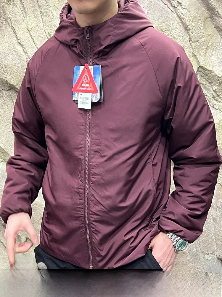 

Водостойкая хлопковая толстовка Thiened для улицы, мужская и женская зимняя теплая хлопковая толстовка с капюшоном Stand Fit Long Sve