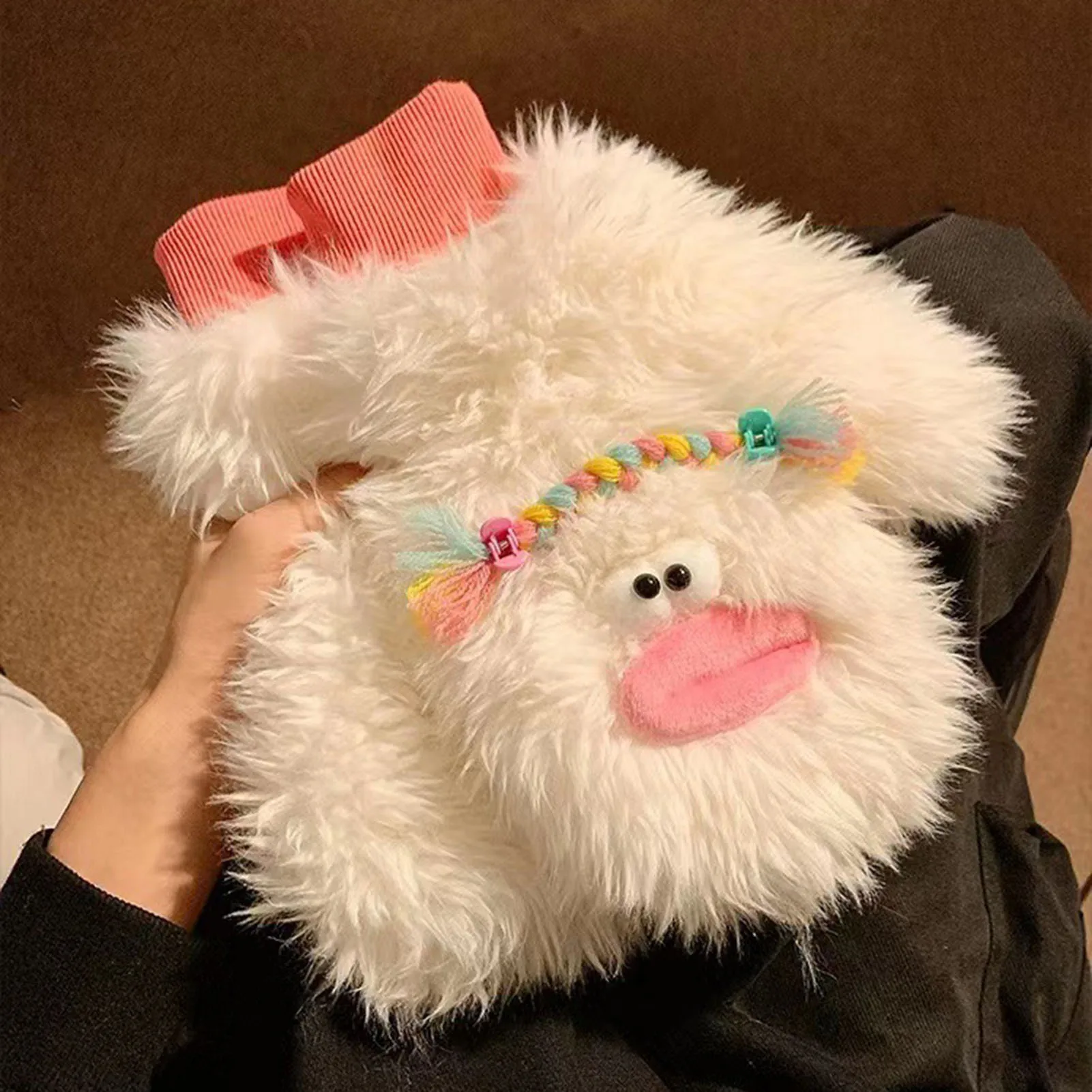 

Милые зимние теплые перчатки с креативным уродливым детским узором, плюшевые перчатки для езды на велосипеде, катания на лыжах, модные перчатки с полным пальцем на открытом воздухе