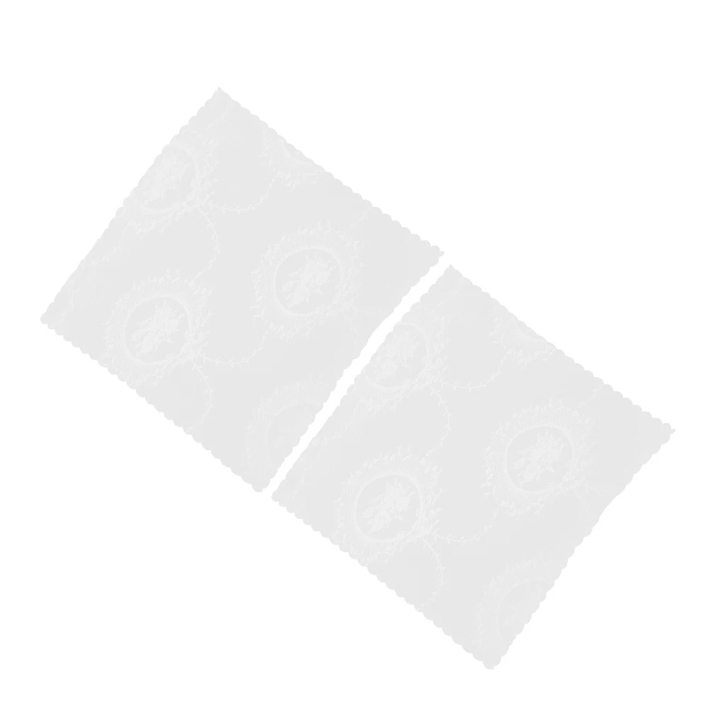 

2pcs Mirror Cover for Dressing Table Soft Lace Vanity Dustproof Boho Coffee Placemat White Nightst Bedside Furniture