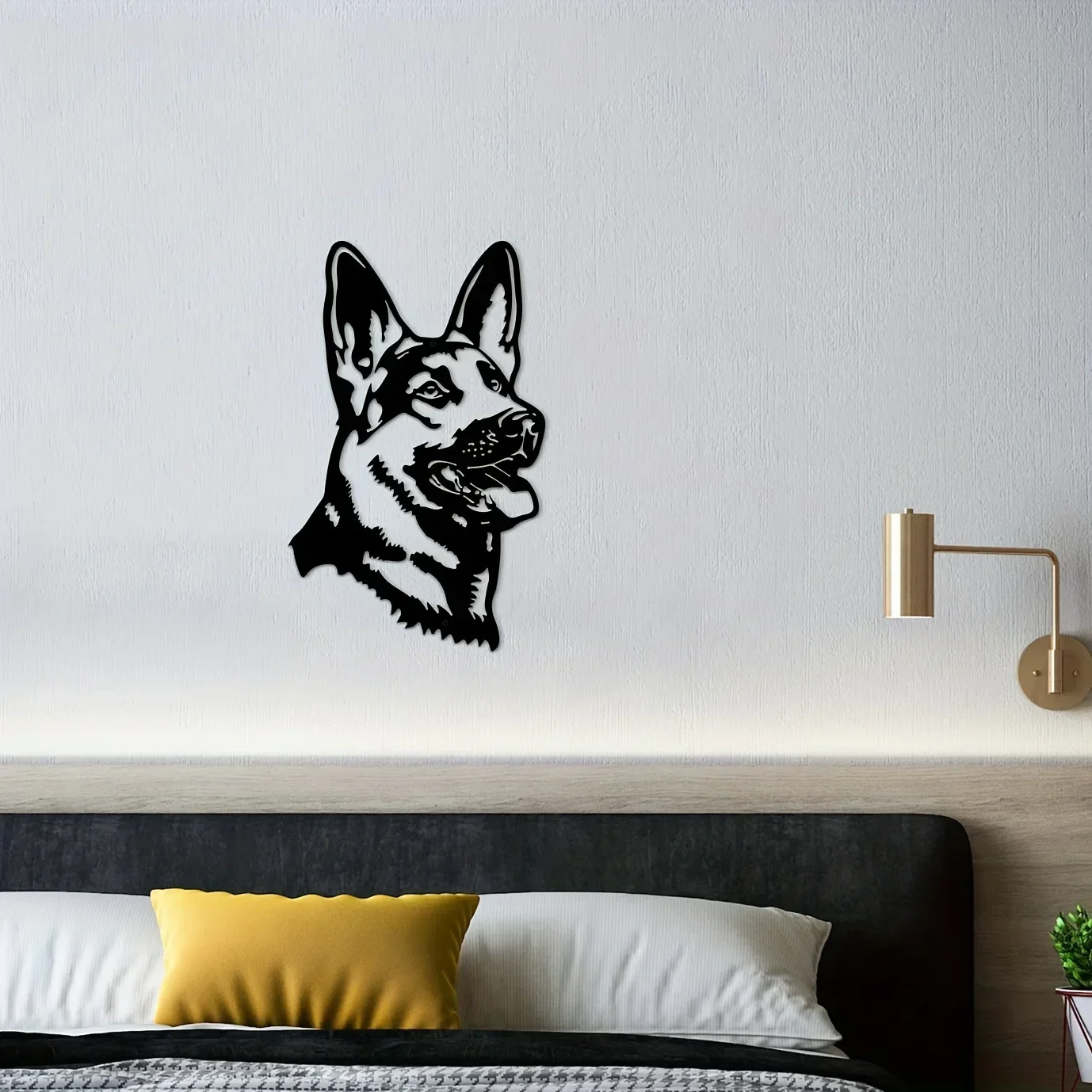 Dog Metal Wall Decor , German Shepherd Head Portrait Wall Art For Living Room, Bedroom, Farmhouse, Kennel, Modern Home Decor