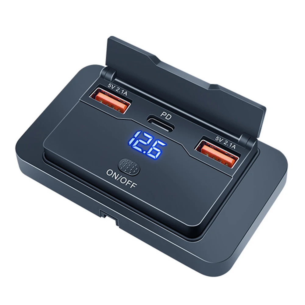 

Black 12V-24V Charger 3 Ports Car Usb Charger Fast Charging Adapter Dust Protection Cover Simultaneous Device Charging