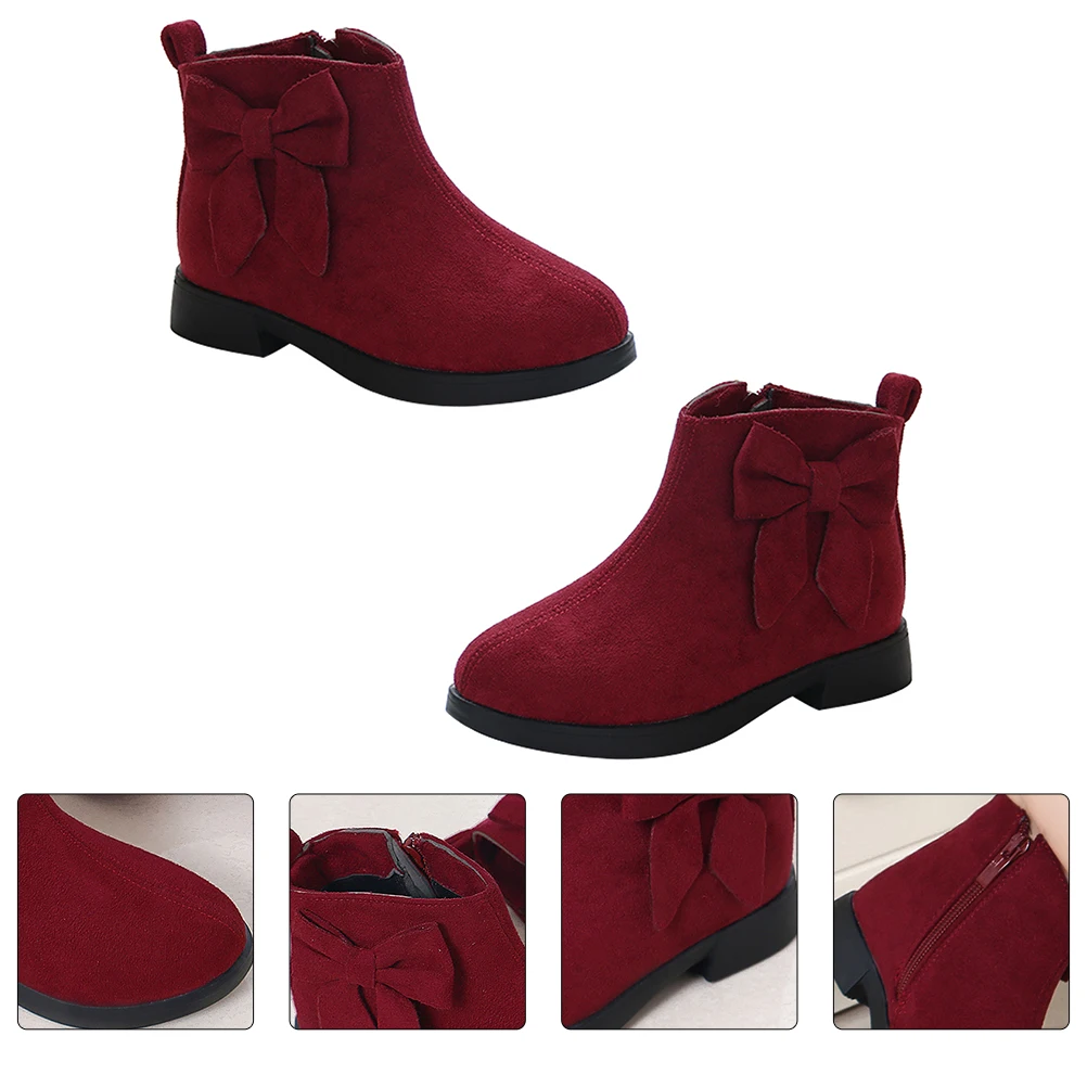

Children's Single Boots Toddler Girl Girls Short Ankle Baby Shoe Sole Material: Rubber Women's