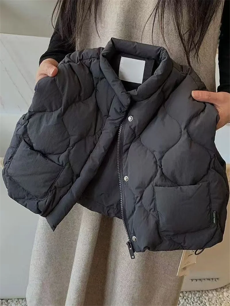 New Kids Warm Vest Winter Girls Boys Thin Down Waistcoat Children Fashion Casual Solid Sleeveless Coats 3-8Y Clothes