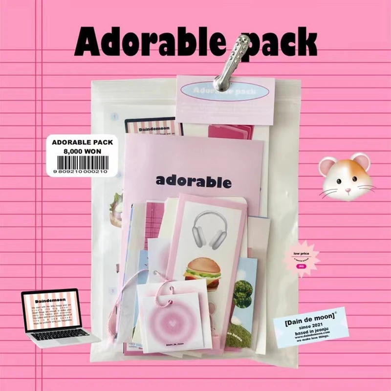 Korean Ins Adorable Pack Stickers Diary Handbook Decorative Aesthetic Craft Art Supplies Material Kawaii Stationery Sticker Gift