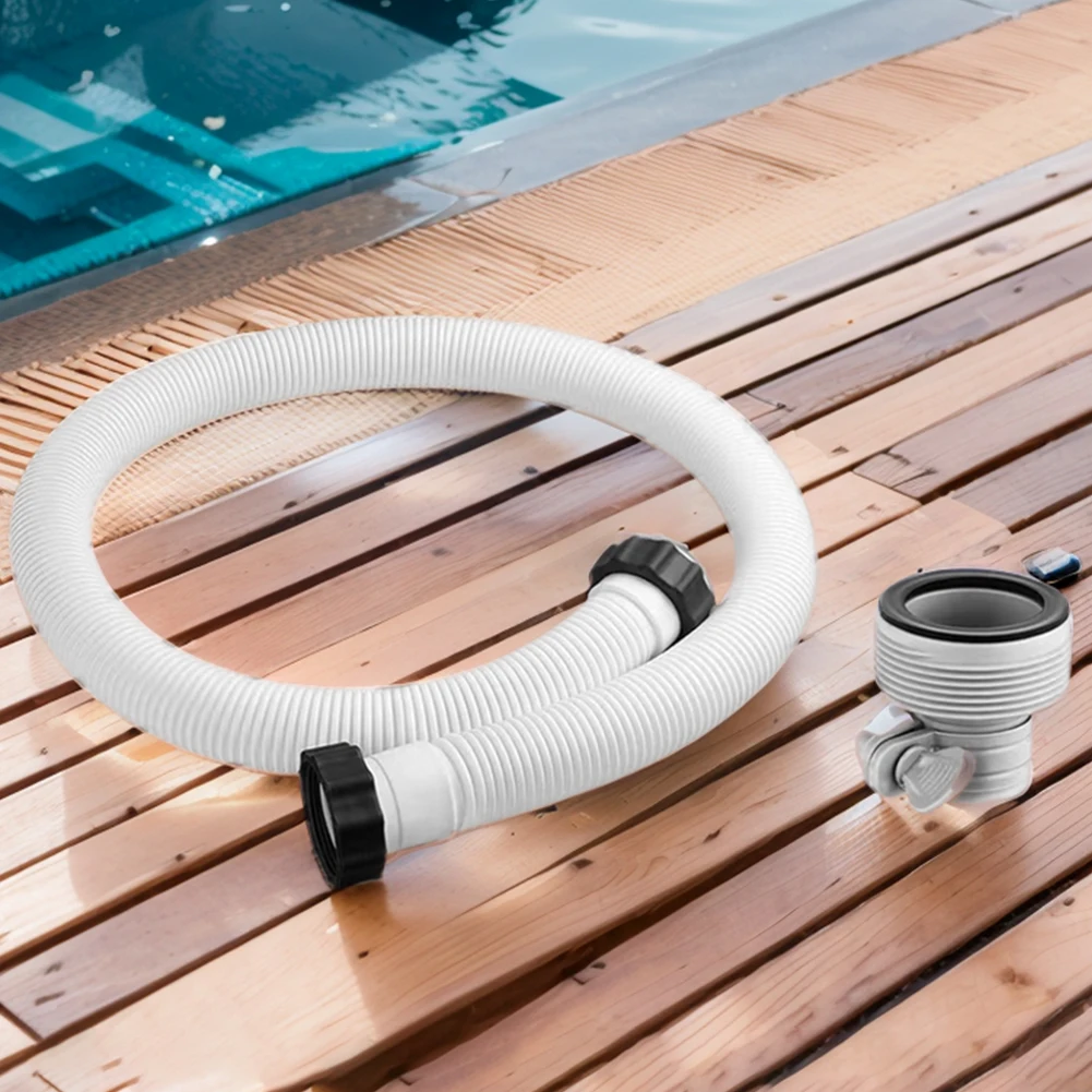 1.5in Diameter Pool Filter Pump Hose with Adapter Pool Sand Filter Pump Hose for Intex Pool Sand Filter Pumps Saltwater Systems