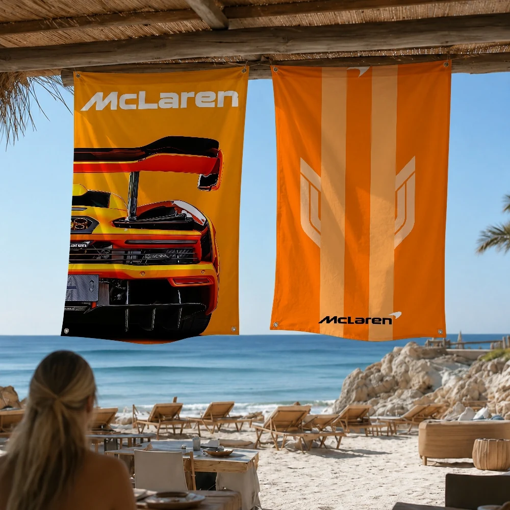 M-McLaren Car Brand Outdoor Flag for Home Camping Party Club Decor Garden Yard Wall Hanging Banner