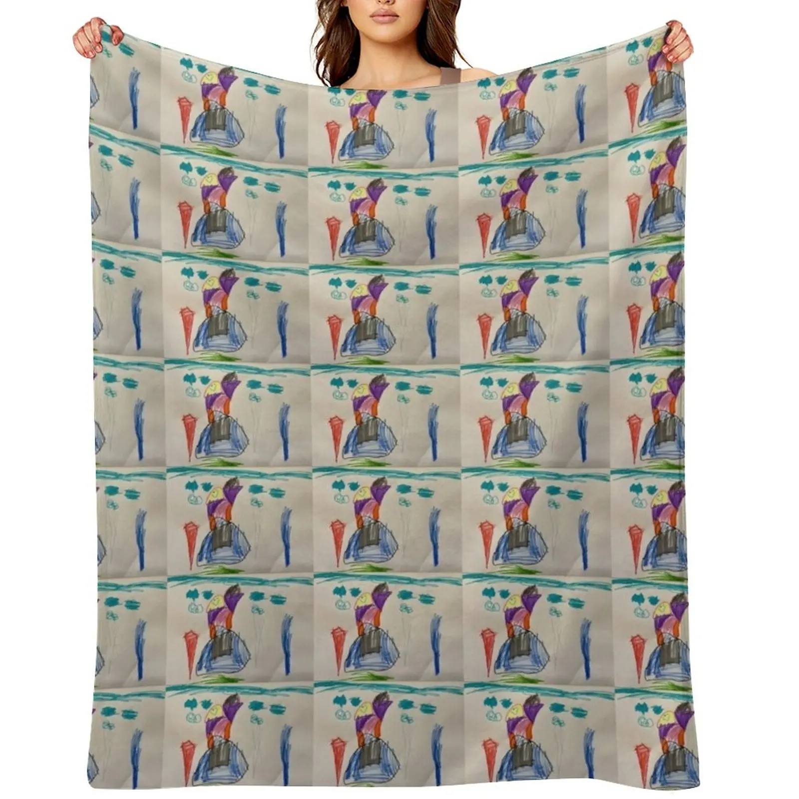 Jet Packing Slippers Throw Blanket Retros Giant Sofa Flannel for sofa Designers Luxury Brand Blankets