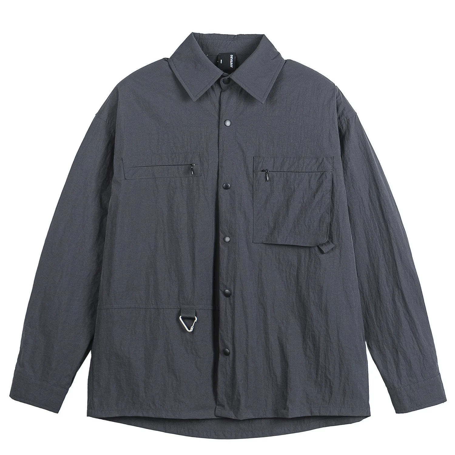 Outdoor Camping Waterproof Quick Dry Techwear Cargo Shirt Men Women Streetwear Fashion Casual Loose Long Sleeve Shirts Blouses