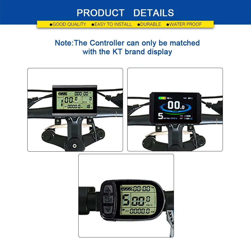 KT Ebike Controller 72V 3000W 50A 18 Mosfet Brushless Electric Bike Controller For Electric Bicycle Motor Conversion Kit Parts