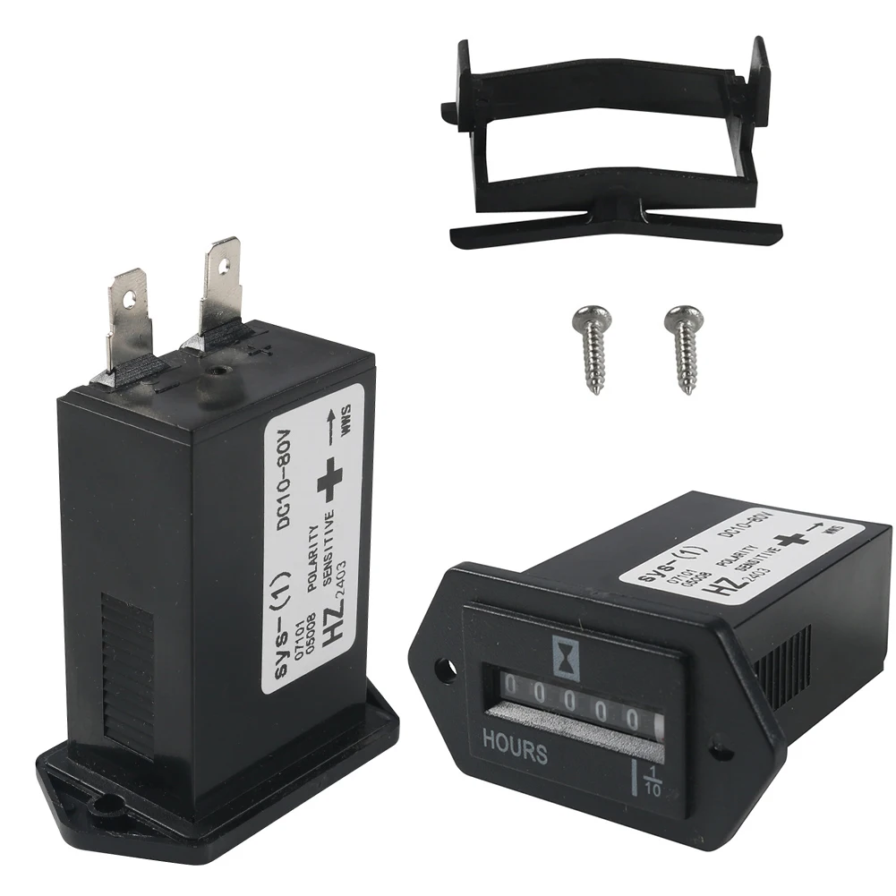 

DC 10-80V Mechanical Hour Meter Hour Counter Sealed Hour Meter Counter for Diesel Engine Generator Boat Motorcross Truck