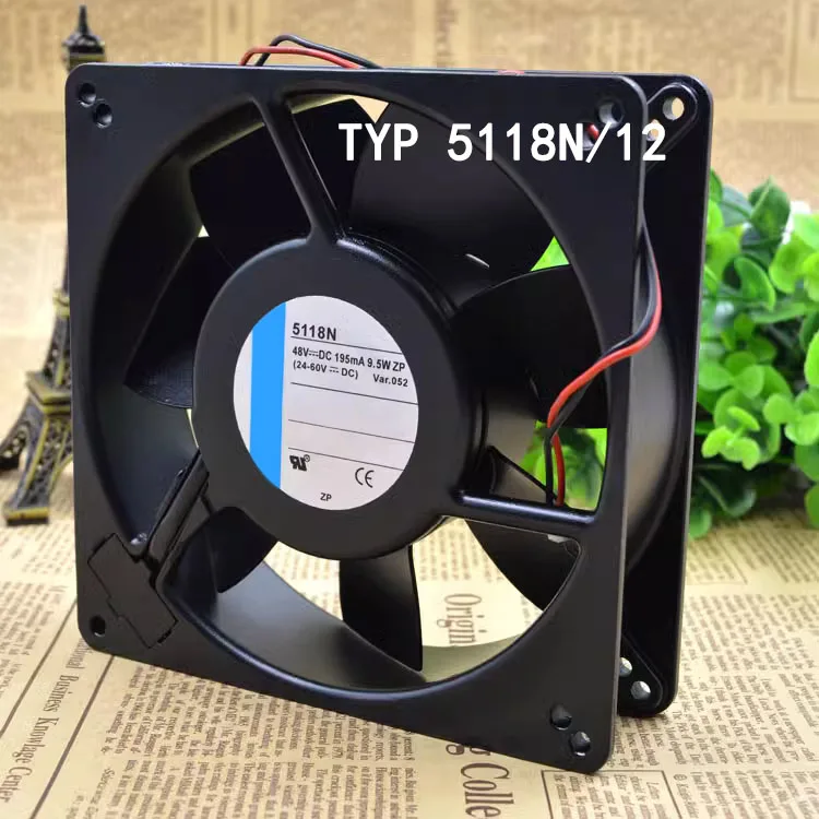 1PCS Cooling Fan TYP 5118N/12 48V All metal fan 9.5W 3-wire 135x135x38mm High end equipment fan