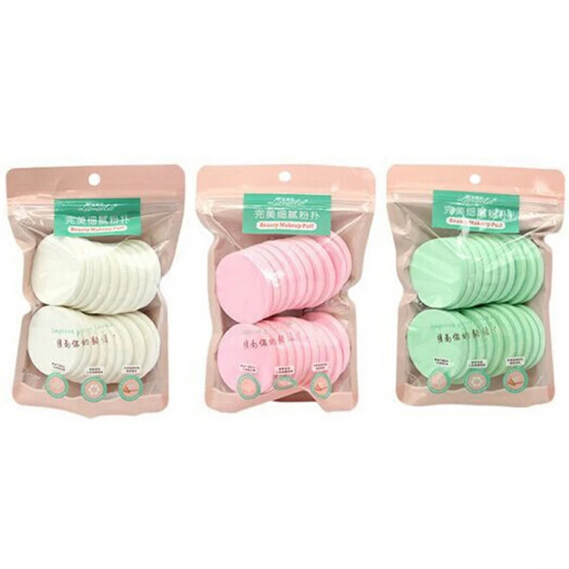 20개입 두꺼운 얼굴 세정 스펀지 메이크업 퍼프 클렌징 메이크업 제거 도구 얼굴 세정 퍼프 재사용 가능한 얼굴 관리 도구