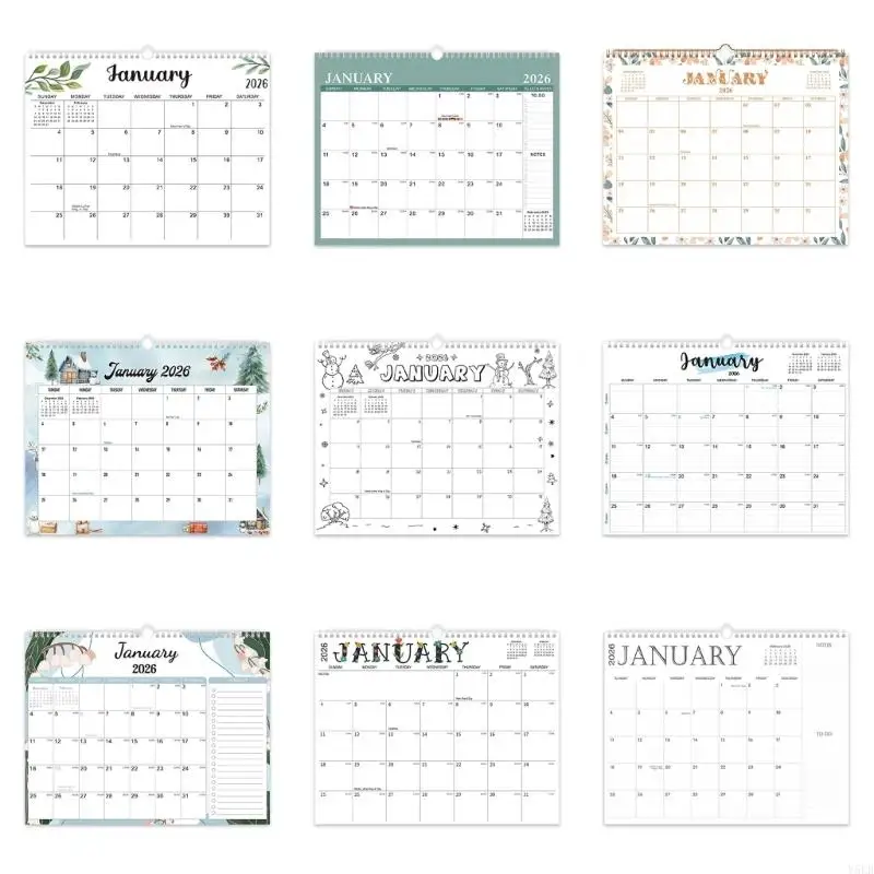 

Y5LB 2026-2027 Wall Calendar Monthly Planner from Jan 2026 to Jun 2027 For Planning