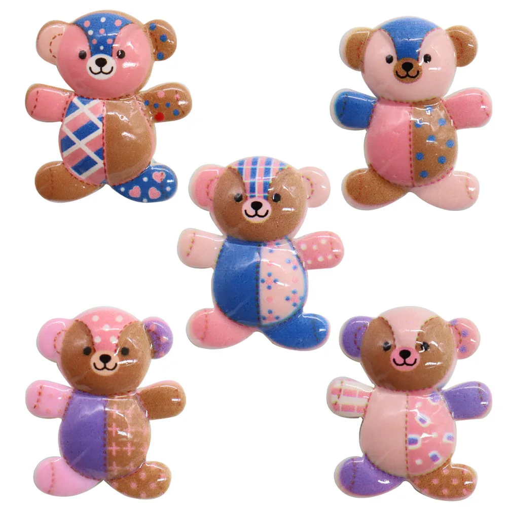 Resina encantos de sapato, estilo kawaii, colorido, urso, fivela, sandálias, acessórios para presente de festa infantil, venda única, 1 parte