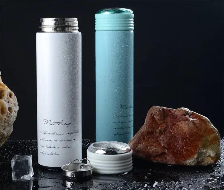 

1PC New Business 304 Stainless Steel Vacuum Insulated Cup Scrub Creative Insulated Cup Female Male Water Bottle NY 011