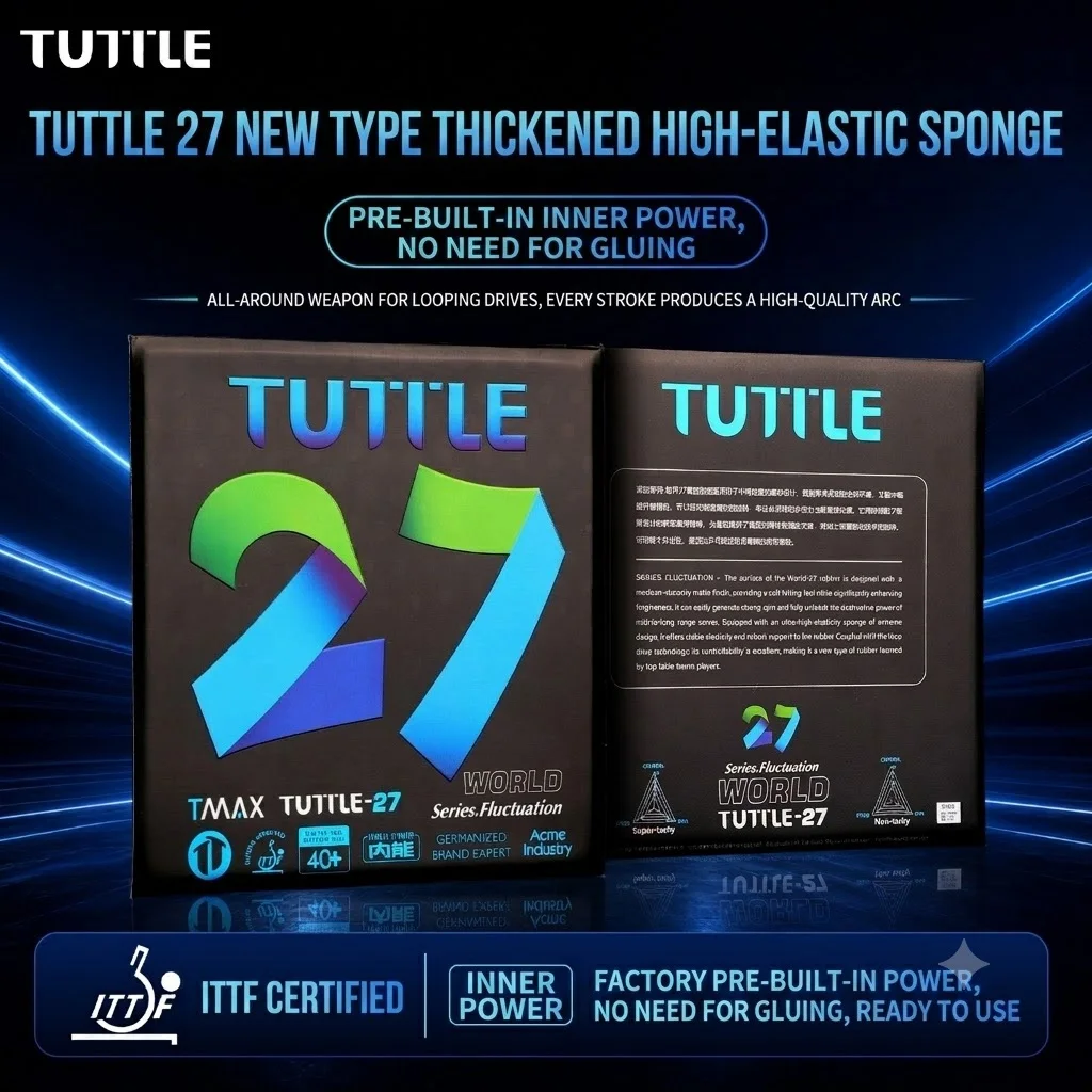 TUTTLE TMAX WORLD 25 27 2,5mm 2,7mm Ultra-Dicker Schwamm-Tischtennisbelag Super Dicker Loop Offensiver Hochelastischer Power-Spin – Detail 1