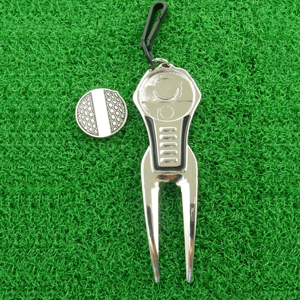 

Golf Pitchfork Manual Small Outside Putting Green Tool Professional Divot Repair Gadgets Outdoor Training Aids