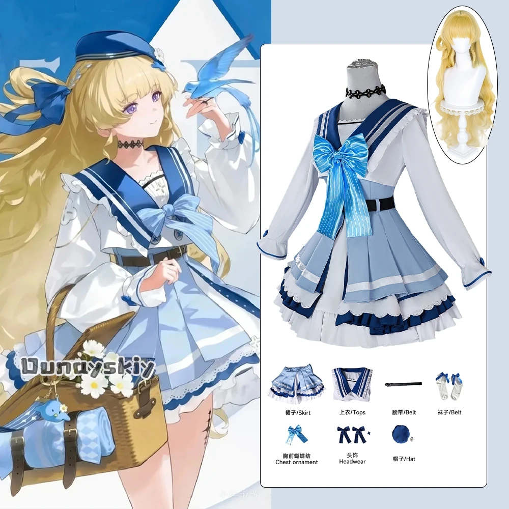 

Phoebe Game Wuthering Waves Cosplay Costume Japanese Kawaii Lolita Style Op Dress Phoebe Role-playing Halloween Women Suit