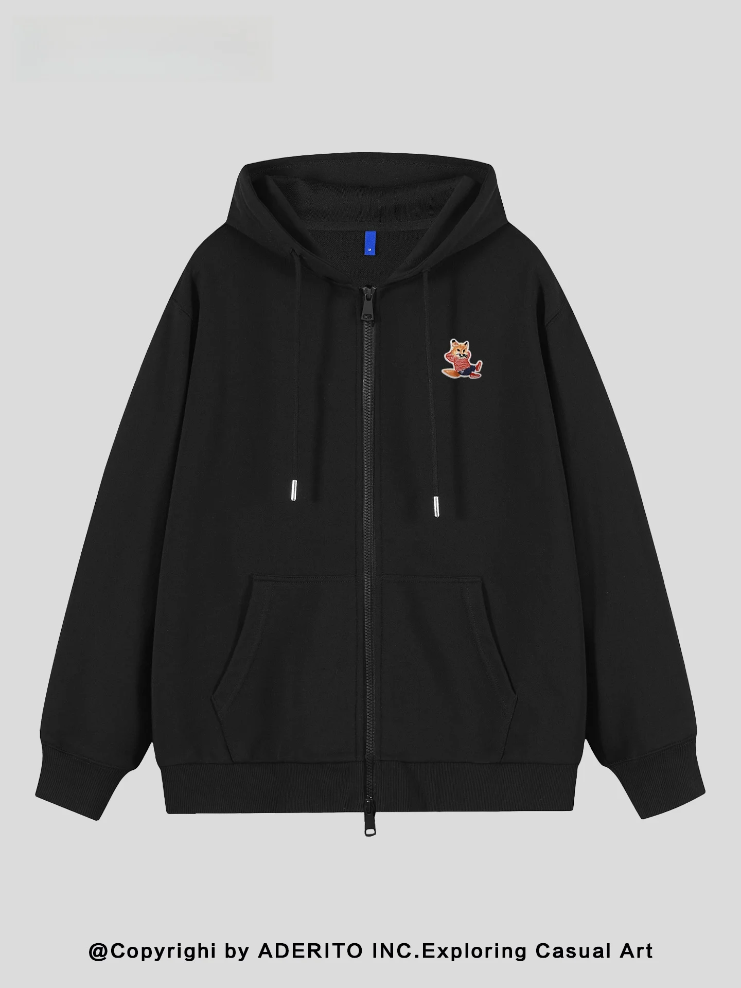 

Молодежная толстовка NANA с капюшоном на молнии, свободного кроя, с анималистическим принтом, повседневная, удобная, из смесового хлопка и полиэстера