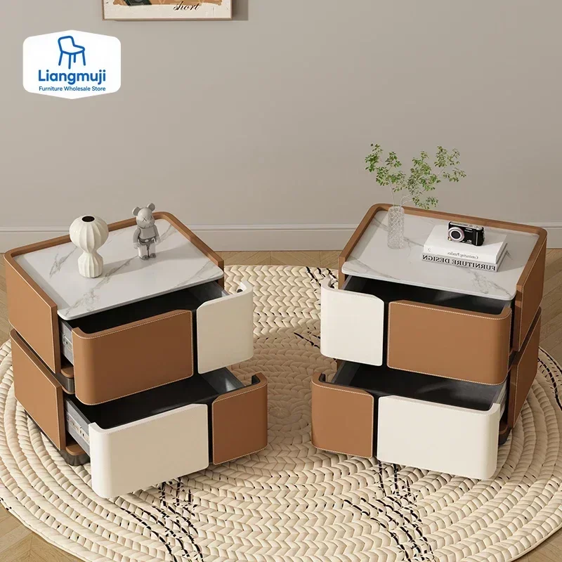 

2-х комплектов скандинавского современного ночного столика, эстетический дизайн, элегантная тумбочка для хранения с ящиками, мебель для спальни Mesitas De Noches