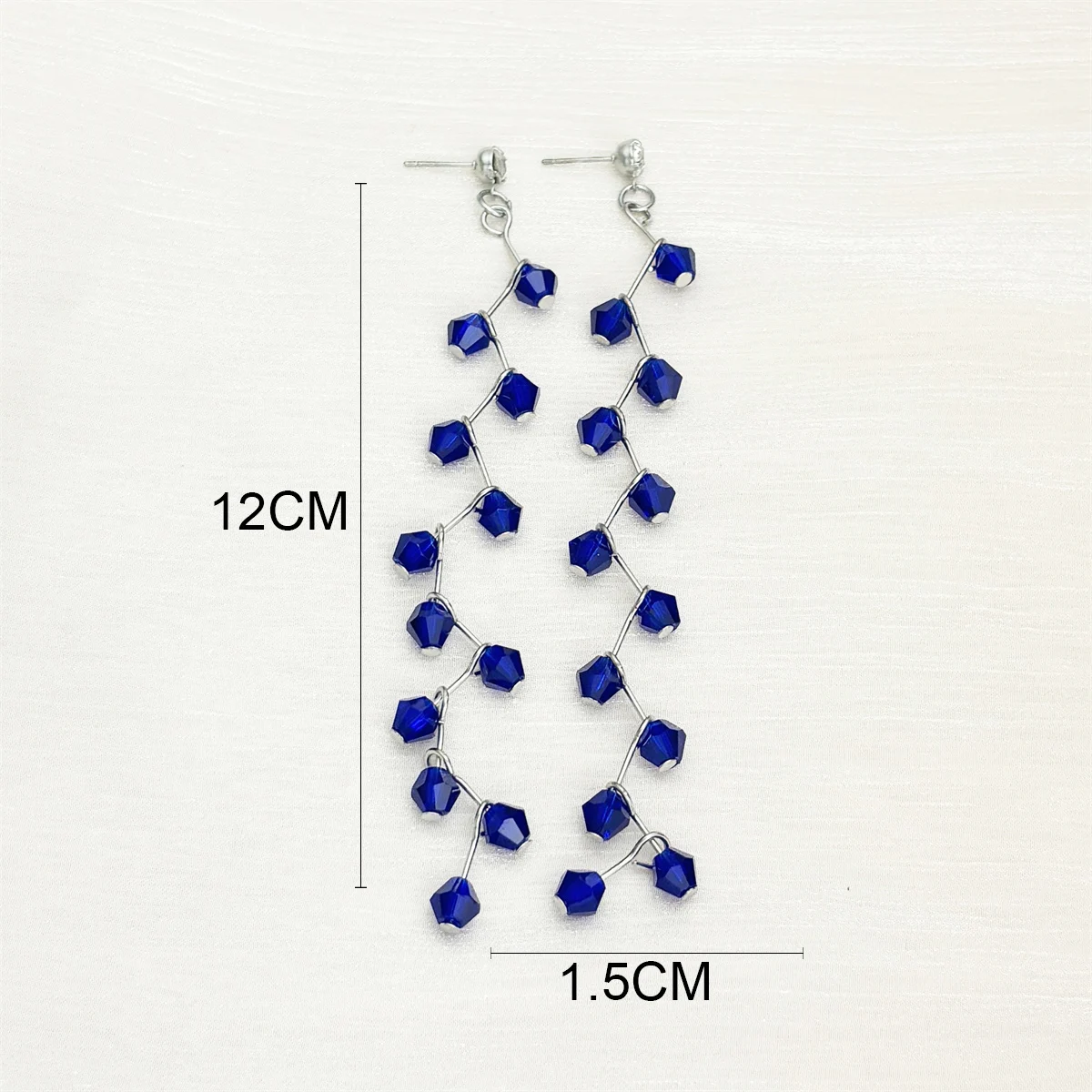 Summer Crystal Bead Leaves Long Tassel Earrings For Women Girl Jewelry Colorful Beads Drop Earring Accessories