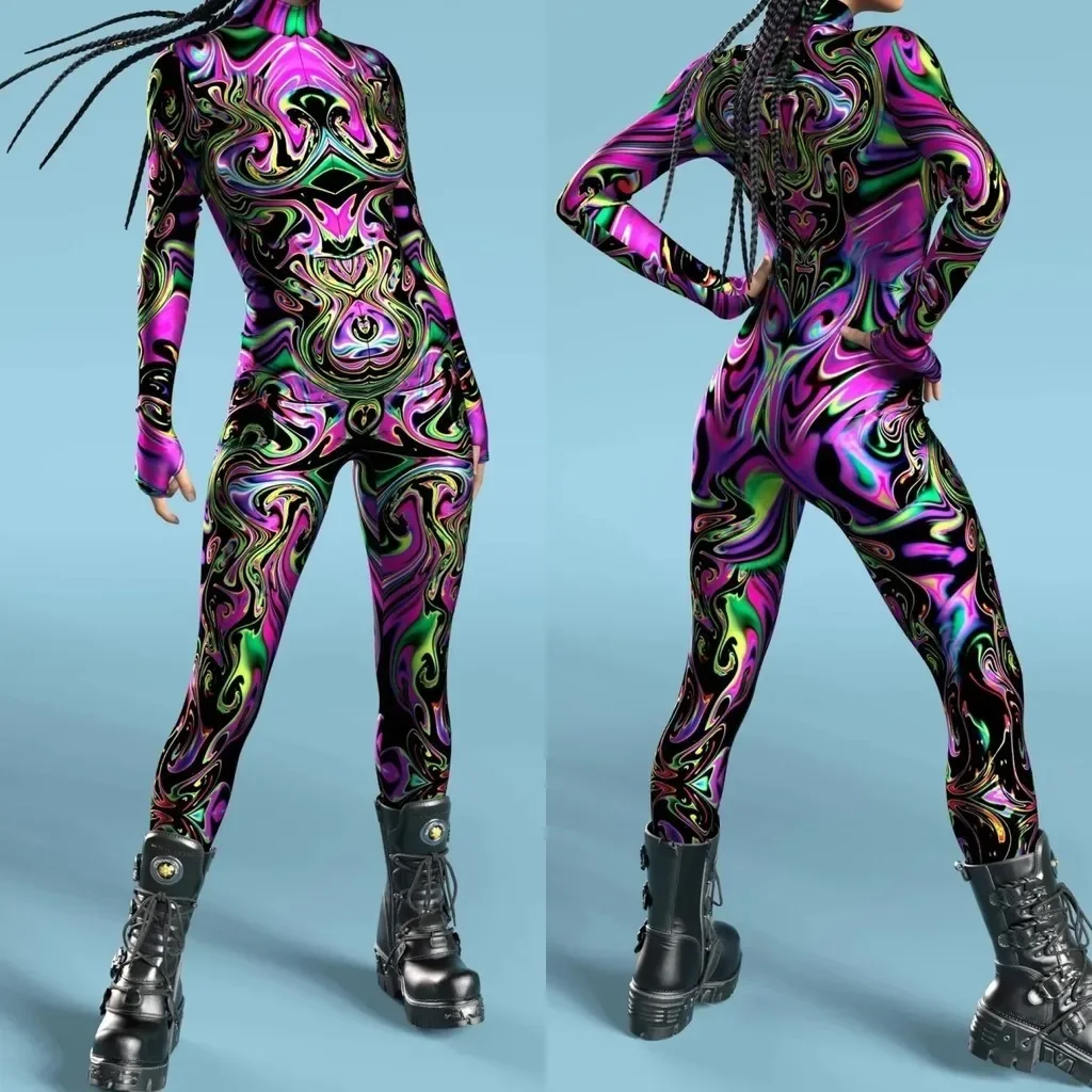 

Унисекс Киберпанк 3D цифровая печать Хэллоуин вечерние наряд для ролевых игр женский мужской косплей костюм карнавальный комбинезон