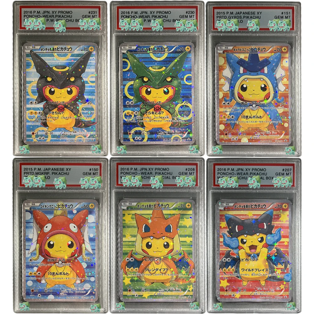 

PTCG Anime DIY Graded Card 2016 P.M.JPN XY Promo Special Box Collection Trading Card Holographic Label Textured Child Gifts