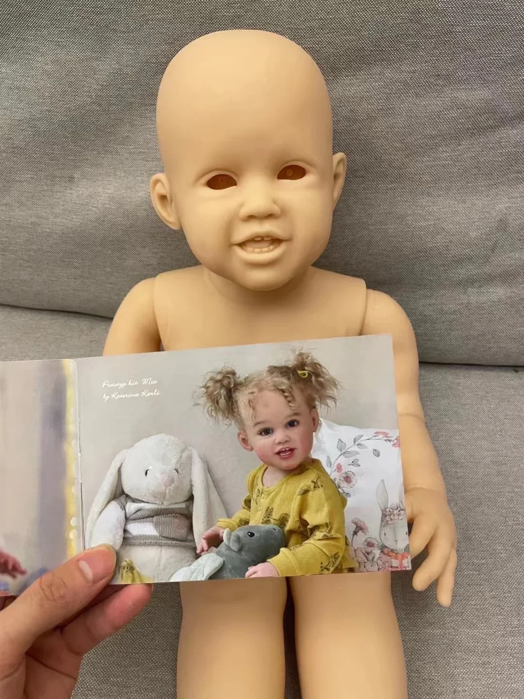 

【in stock 】 EGO 29 inch Mia By Sigrid Bock Reborn Baby Doll Sold Out Edition Unpainted Kit no connectors With Cloth Body