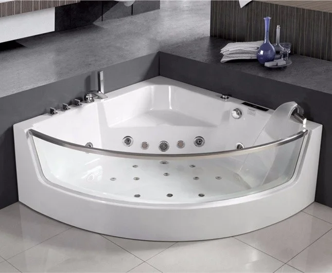 High-quality Acrylic Resin Massage Bathtub For Bathroom Use With Shower And Jets