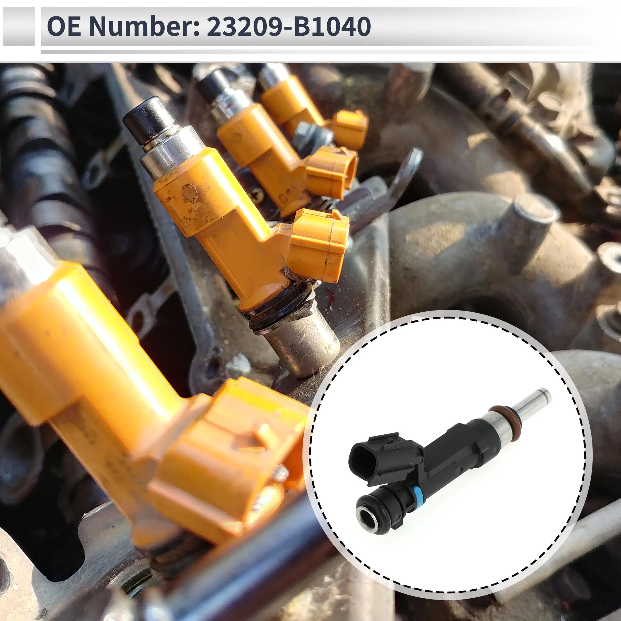 

Топливная форсунка UXCELL No 23209-B1040 для Toyota 1.0L 1KR-FE 1 шт., черная