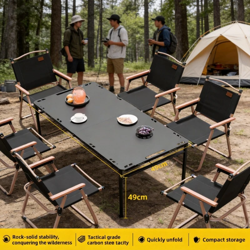 Camping Cooking Table Foldable - Portable Foldable IGT Tactical Camping Table