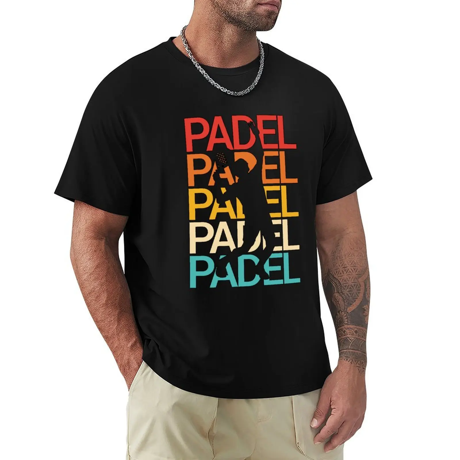 

Padel vintage serve T-Shirt kawaii clothes cotton graphic tees T-shirt men
