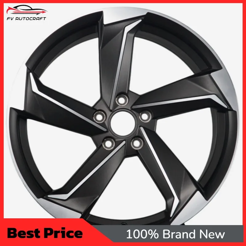 【2026】Factory Direct Sales And WholesaleMatte Black Machined Face 5-Spoke Sport Alloy Wheels 18 19 Inch 5x112/5x114.3 Performanc
