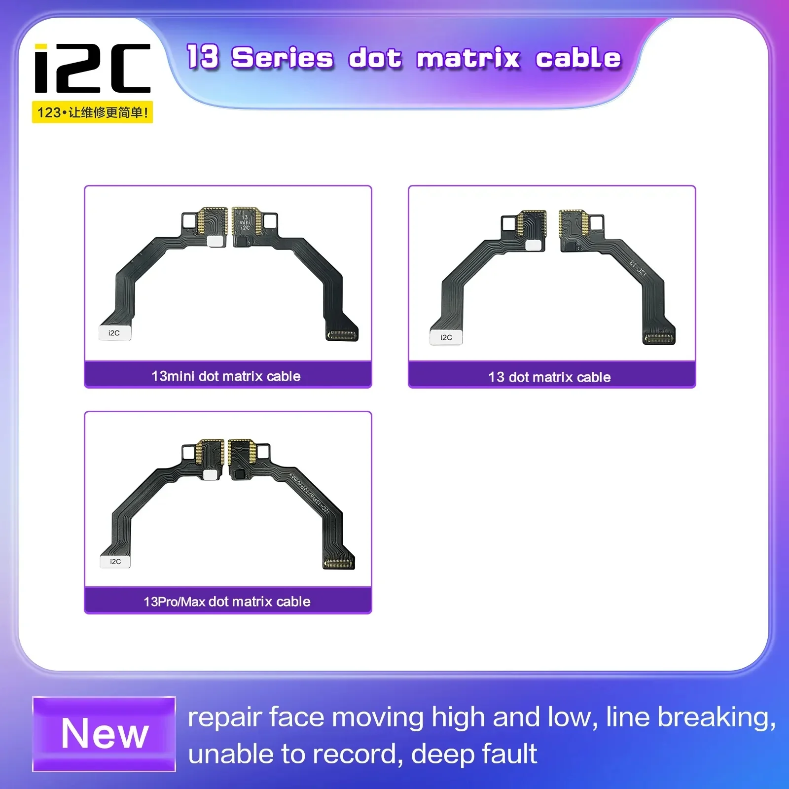 I2C Face ID Repair Flex Soldering Type For iPhone X 11 12 Pro Max Dot Lattice Recovery Tool