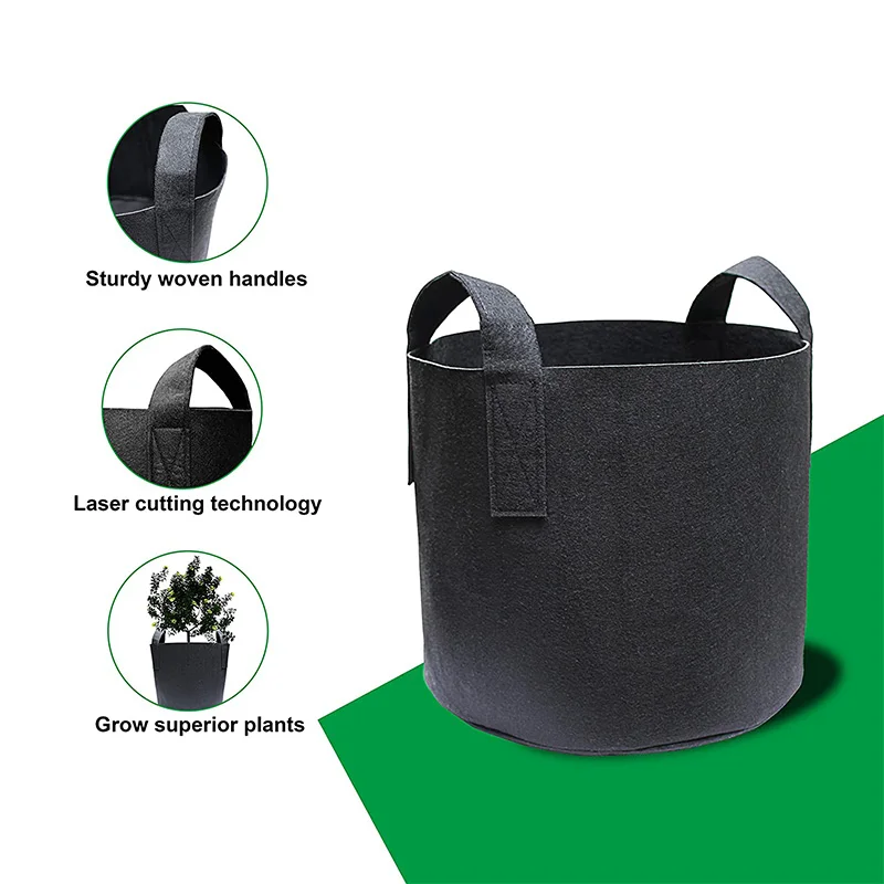 20-Pack 2 Gallon Grow Bags, Fabric Pots Container Aeration Fabric Pots With Handles, Pot For Plants