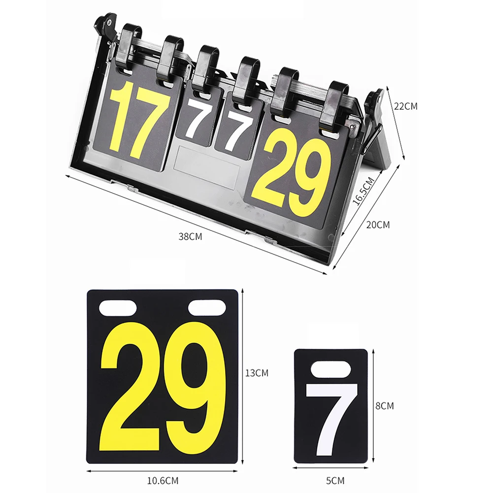 Tableau de Bord à 6 Chiffres pour Basket-Ball et Ping-Pong, Design de Base Triangulaire, 1 Pièce
