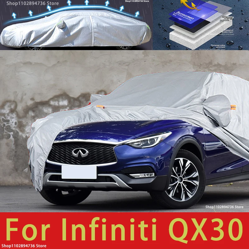 

For Infiniti QX30 fit Outdoor Protection Full Car Covers Snow Cover Sunshade Waterproof Dustproof Exterior Car accessories