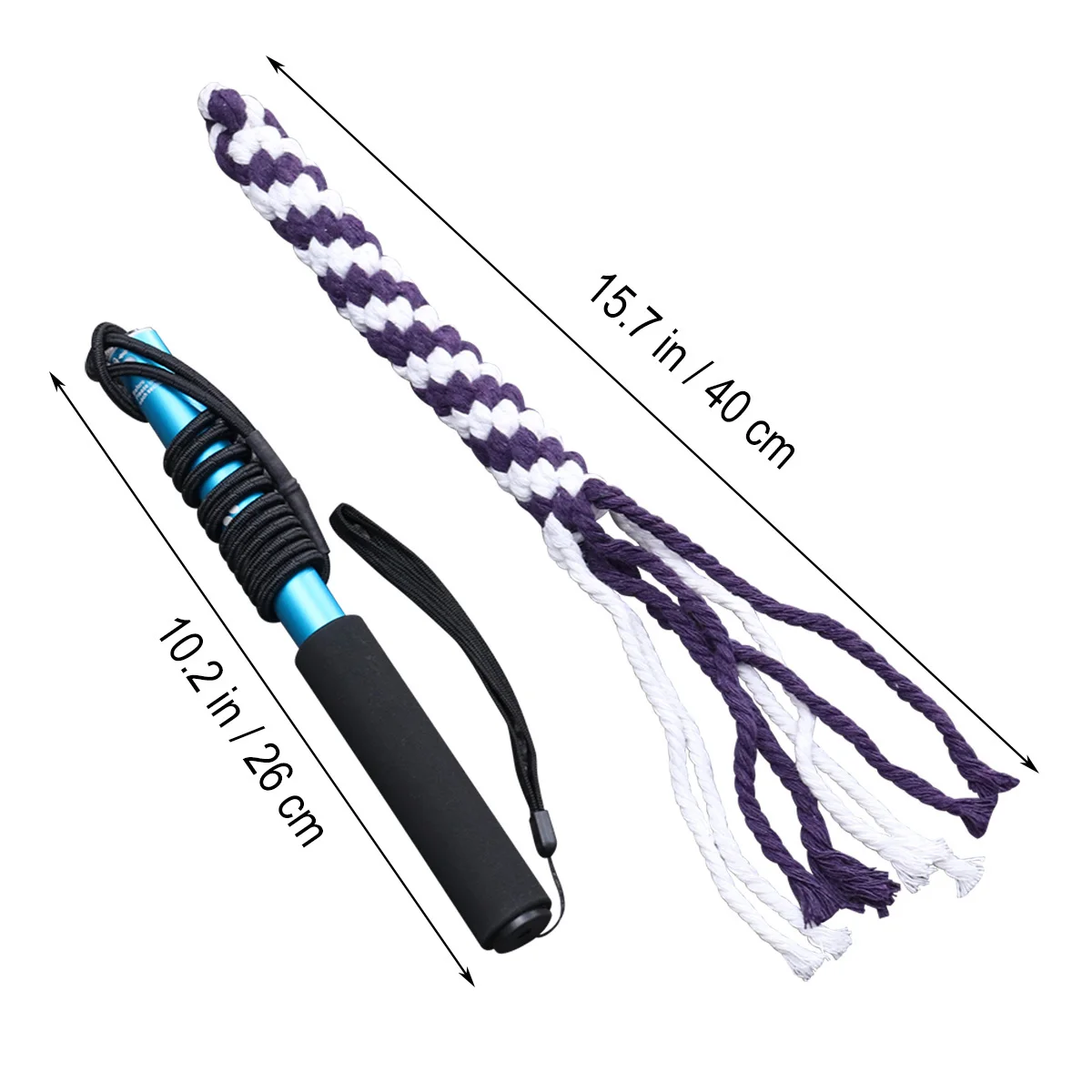 Teaser Chasing Pole Extendable Collapsible Pet Training For Puppies Chasing Tail Exercise Dangler Blue L