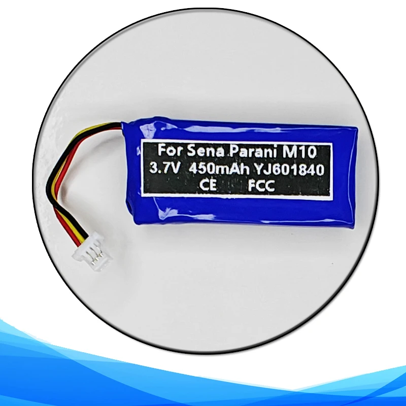 Rechargeable 3.7V 450mAh YJ601840 Battery For Sena Parani M10 Helmet Bluetooth Headset Headphone