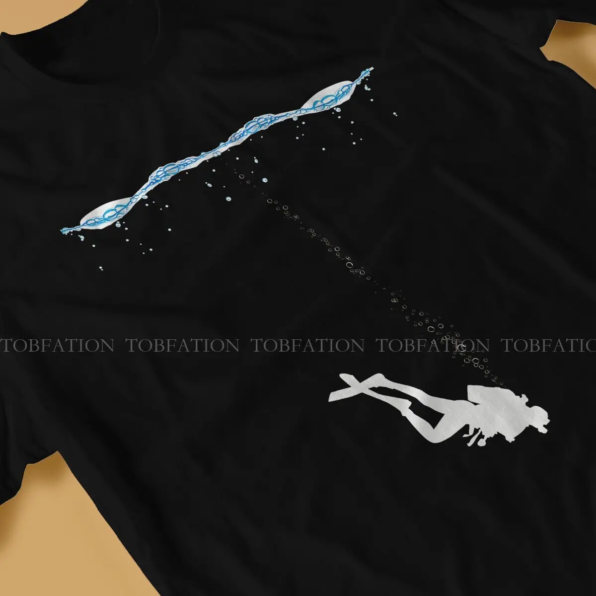 Scuba Diving Diver Under Water Tshirt Homme Men Streetwear 4XL 5XL 6XL 100% Cotton T Shirt