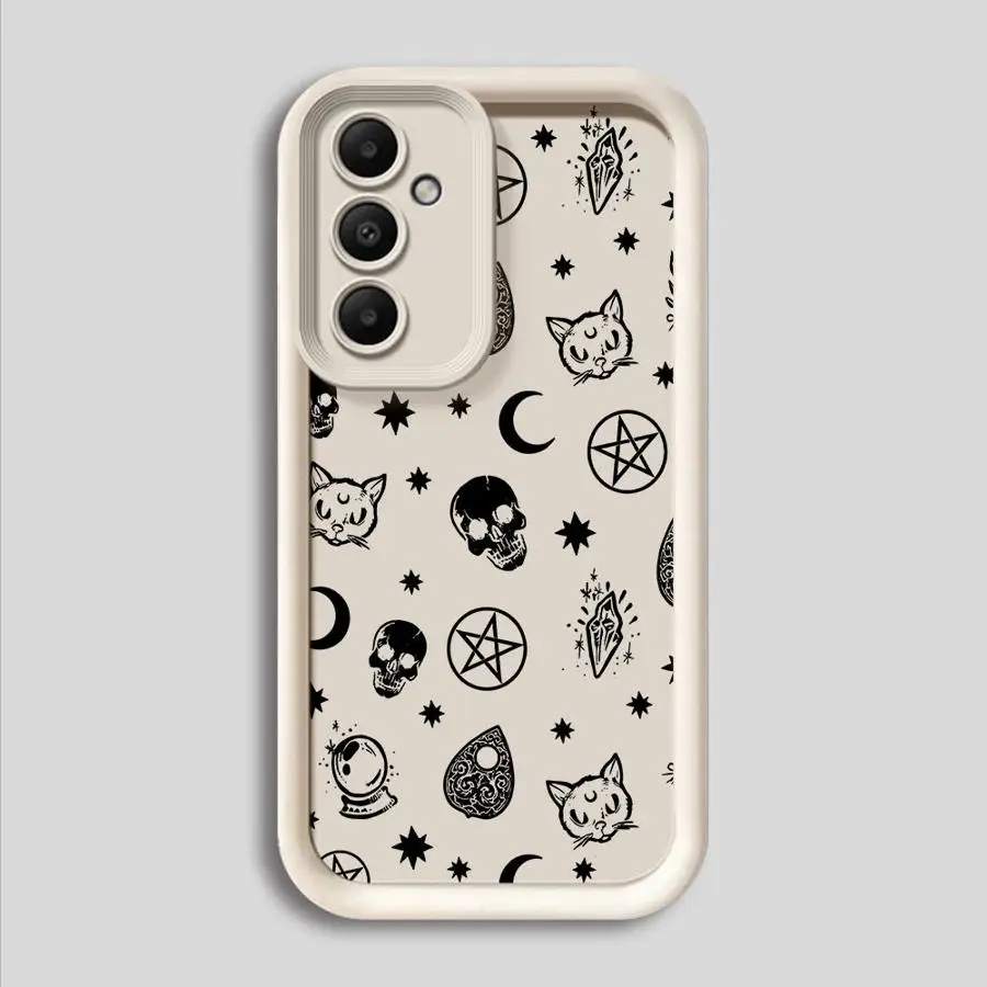 Capa para samsung galaxy a26 a22 a32 a33 a56 a34 a36 a24 a13 a23 a12 a16 a14 casca macia padrão de caveira