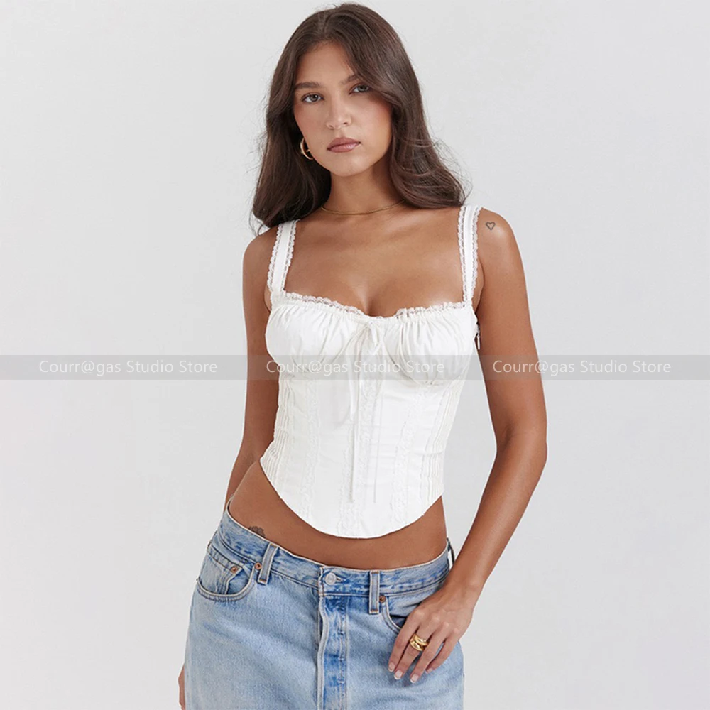 Women's lace splicing strap short irregular sexy Europe and the United States and the United States hot girl halter tank tops