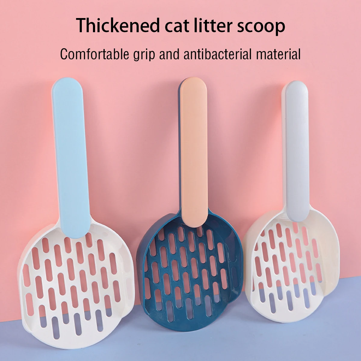 Cat Litter Scoop Plastic Cat Litter Shovel With Base Self Cleaning Cat Litter Box Shovel Kitten Toilet Clean Tools Cat Supplies