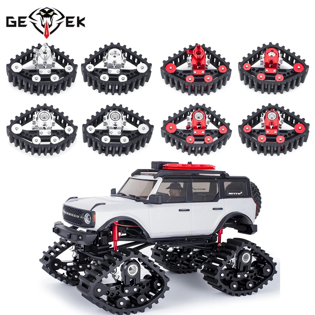 4Pcs Snow Track Wheel Tire for 1/24 RC Crawler Car SCX24 DIY Upgrade Parts Accessories