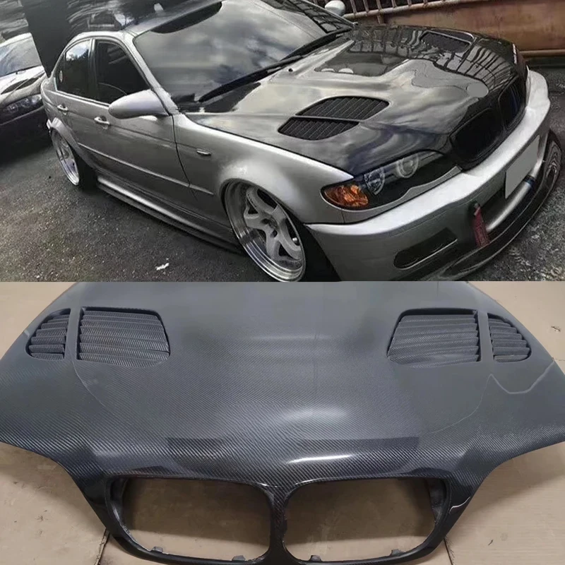 

M3 Style Carbon Fiber Front Engine Hood 98-04 E36 E46 Sedan Models