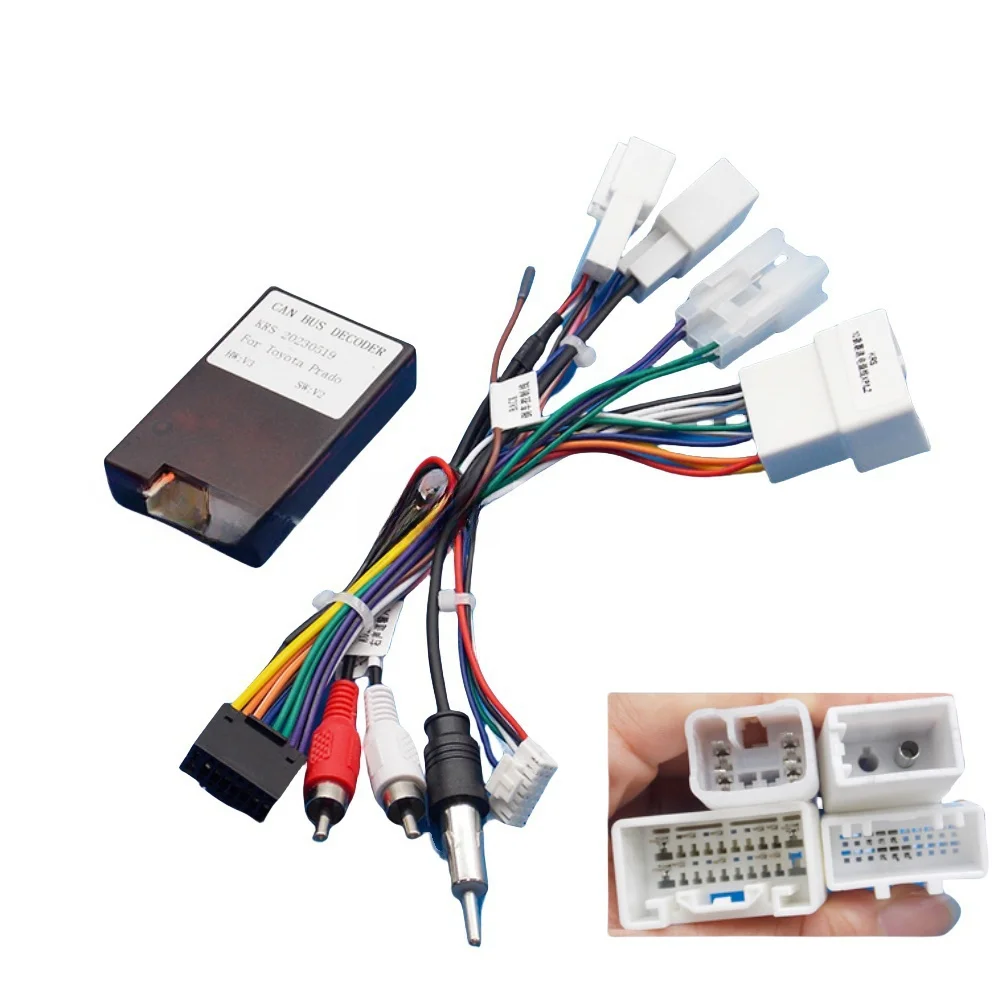 سيارة الأسلاك تسخير محول Canbus صندوق TX/IEBUS مكبر للصوت فك لتويوتا بريوس برادو هارير لكزس RX كامري فينزا